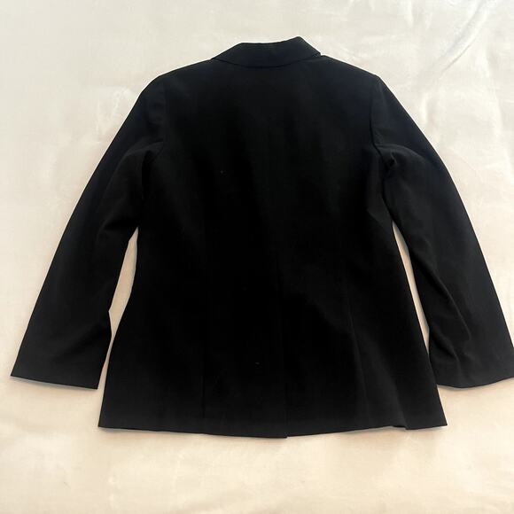 Larry Levine Ladies Blazer Black Stretch Large 1-Button Jacket Suit Workwear - Picture 6 of 10